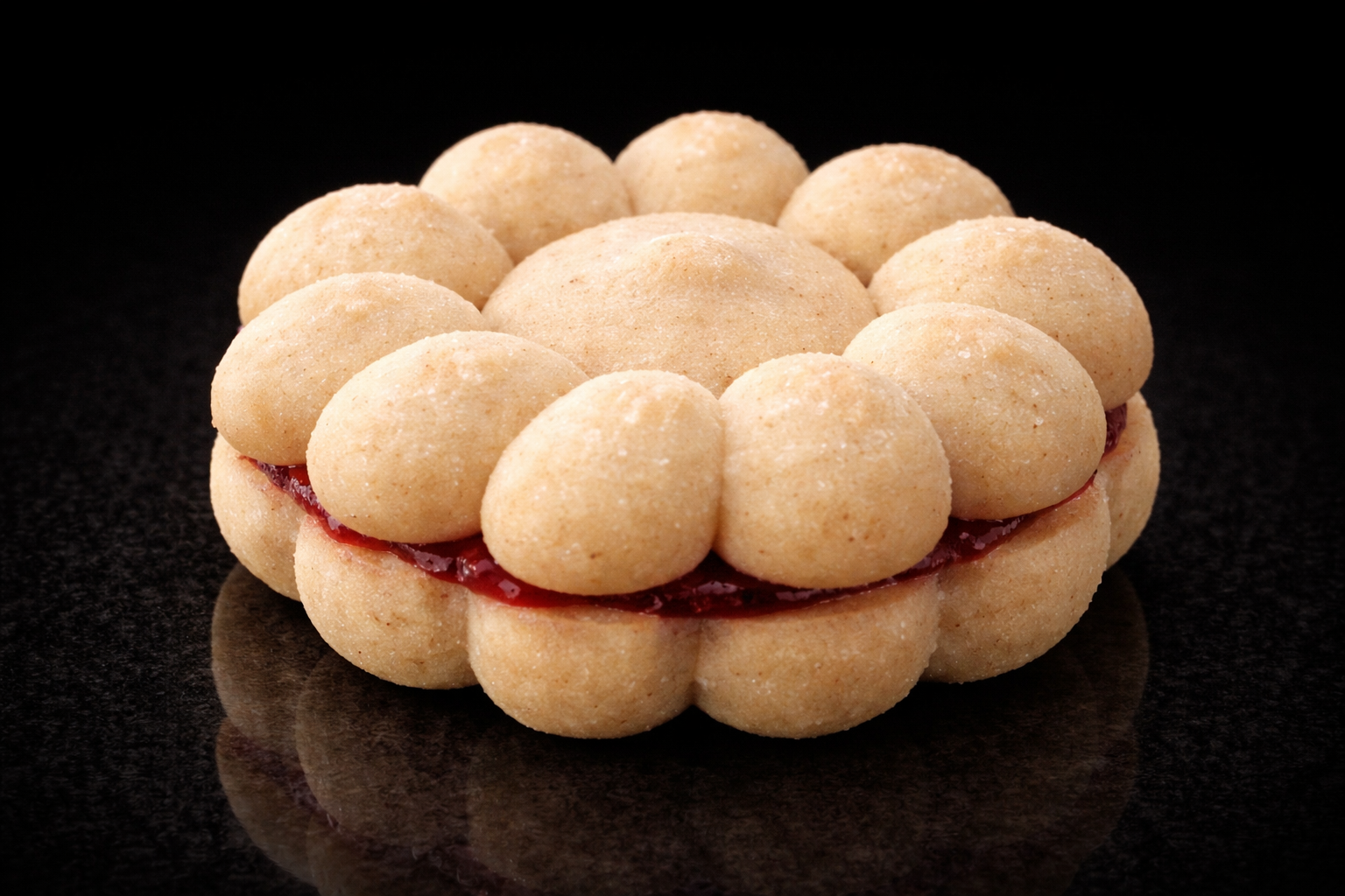 Galleta natural con mermelada de fresa