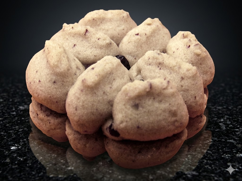 Galleta de nuez con crema de chocolate